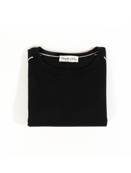Castello d'OroBlack T-shirt 100% Cottonimage456